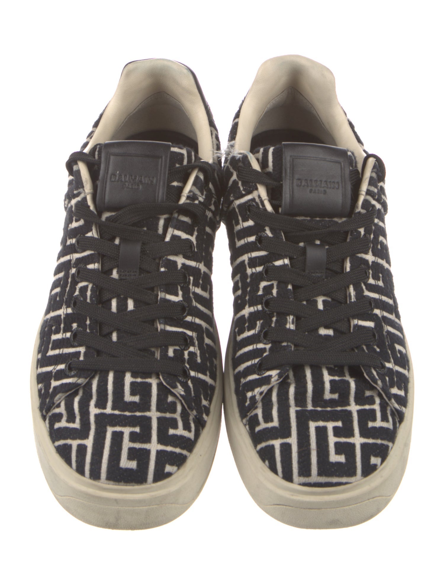 Balmain Canvas Printed Sneakers